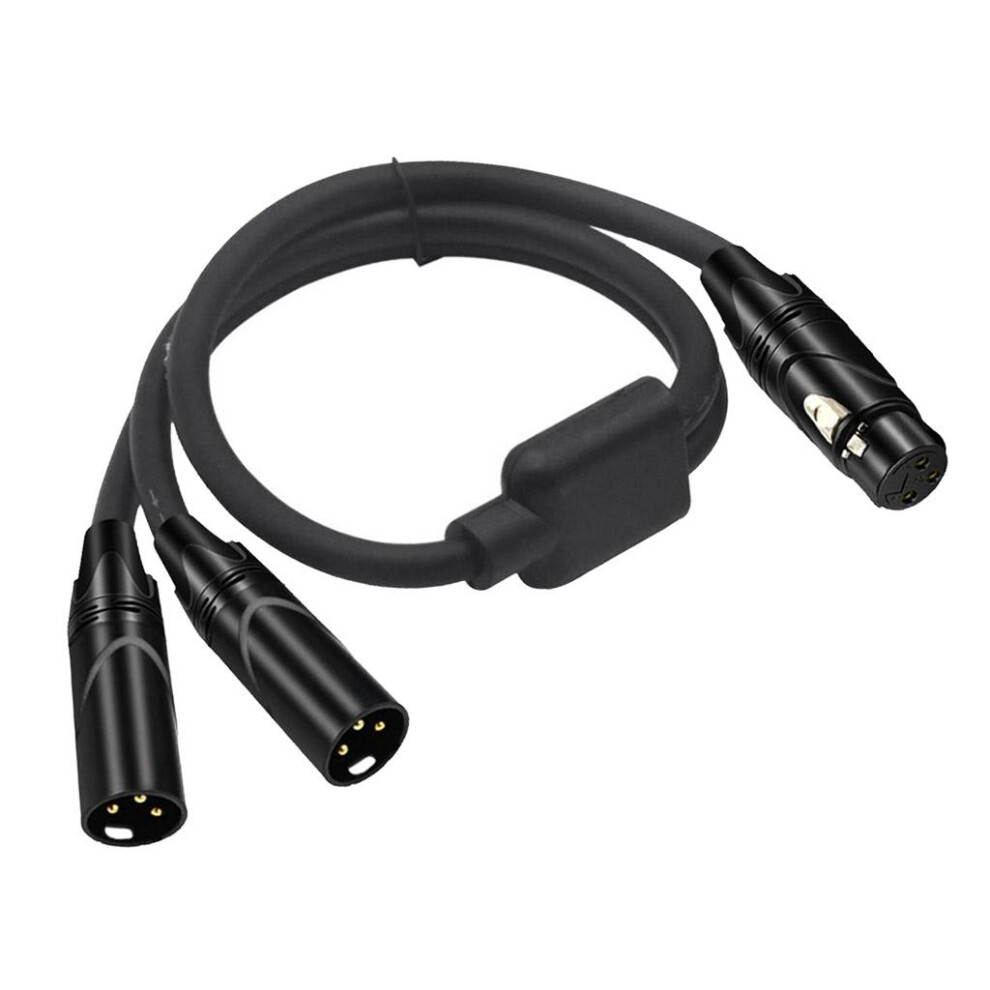 3Pin Xlr Female Jack To Dual 2Male Plug Y Splitter Cable Adaptor Audio 791774011315