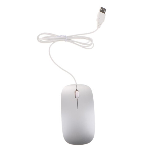 Ultra Thin Slim USB Optical Wired Mouse for PC Laptop Windows Macbook- 1