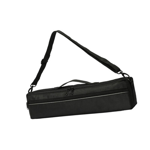17 Holes Flute Case Cover Carrying Bag Black Plushed with Shoulder Str