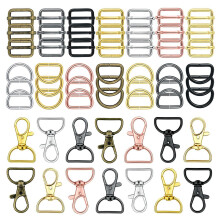 56 Pieces Purse Hardware with D Rings for Bag Making DIY Sewing Mixed