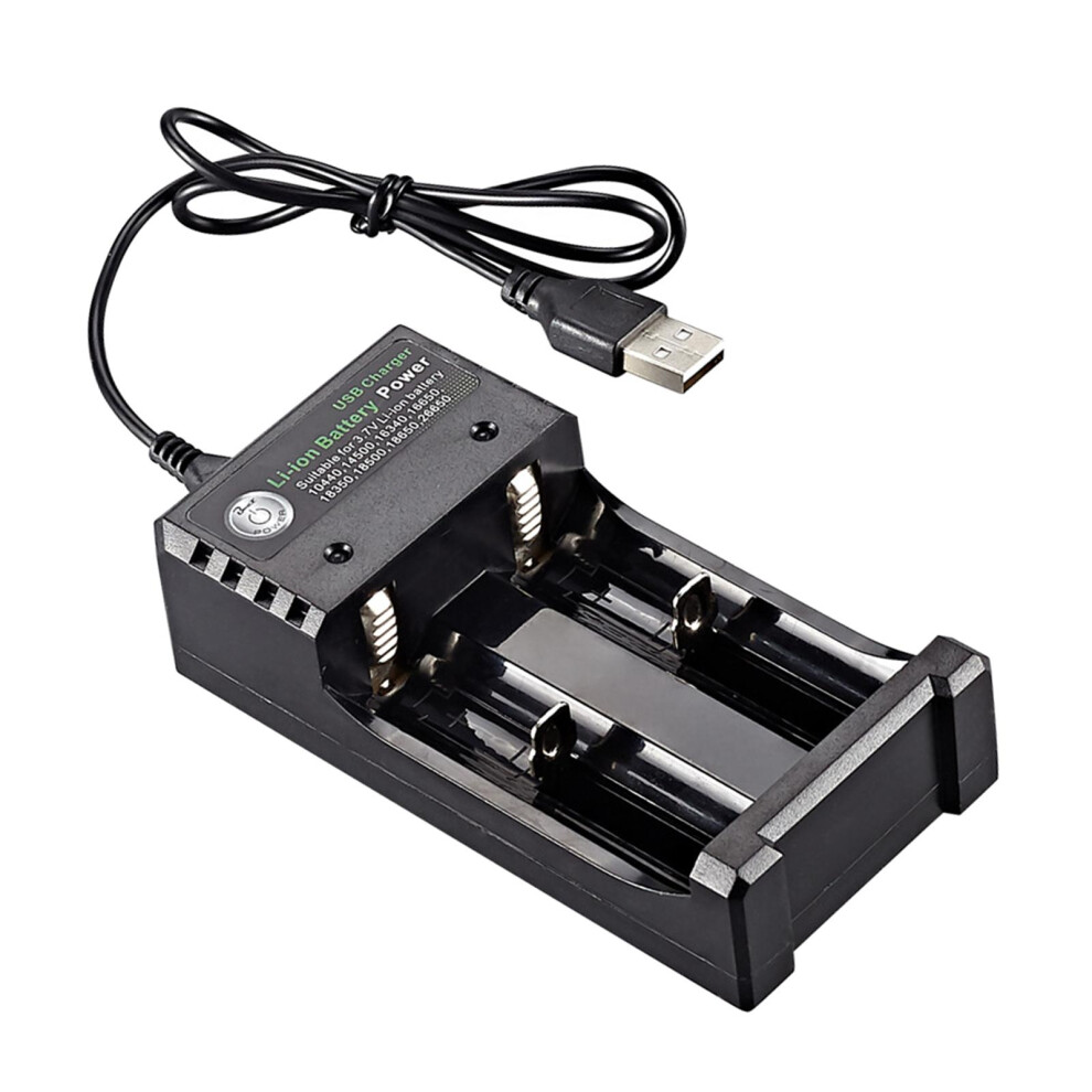 2-Slots Usb Batteries Charger For 18650 Portable Universal Compatibili 797606195567