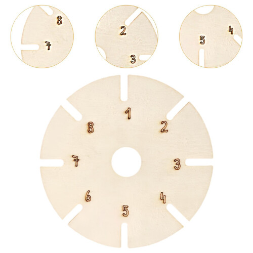 Kumihimo Disk Crafts Bracelet Braiding Plate Diameter 8cm Wood Braidin 2