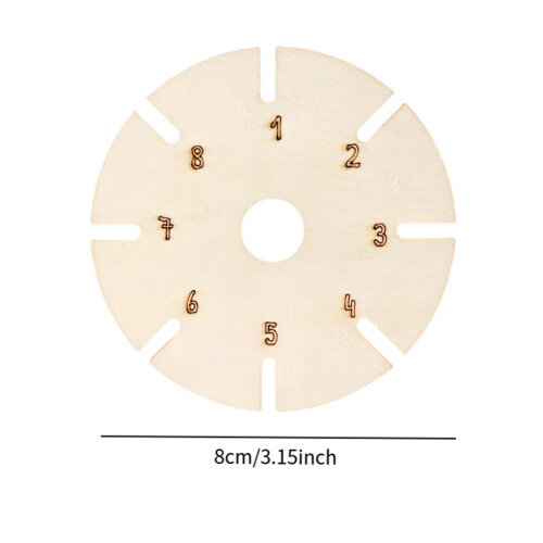 Kumihimo Disk Crafts Bracelet Braiding Plate Diameter 8cm Wood Braidin 1