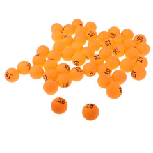 50 Pieces PP Material Table Tennis Balls 40mm Number 1 - 50 - Orange C