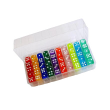 100Pcs 6 Sided Games Dice Set Acrylic Dice for Board Games Teaching Ma