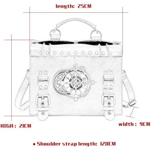 Punk Multi-Purpose Messenger Shoulder Bag Purse 1
