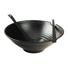 Vintage Noodles Bowl with Matching Spoon and Chopsticks for Pho Soba U