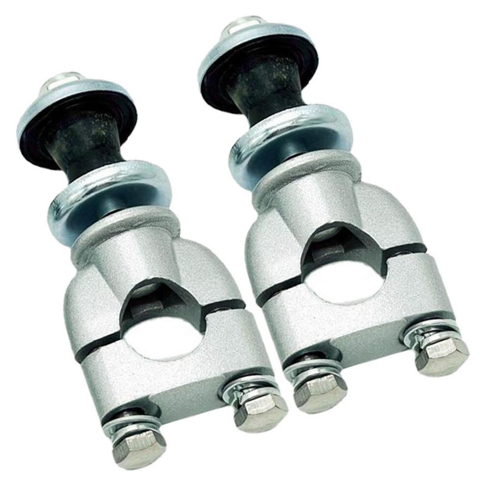 2X Motorcycle Handlebar Risers Mount Clamp 7/8" For Dirt Pit Bike Silv 788951448194