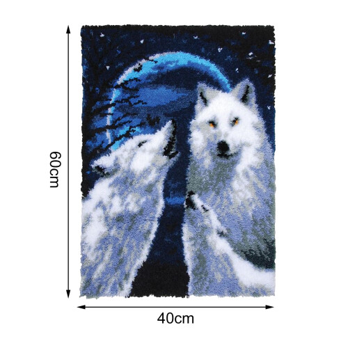 Wolves Latch DIY Rug Making Kit Rug Making Kit Creative for Home Decor 1