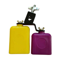 High and Low Tone Cowbell Double Mounted Bell for School Teaching Conc
