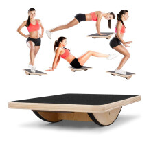 Wooden Balance Board, Sports Balance Board, Balance Board, Stabilisation Trainer, Wobble Board for Physiotherapy to Strengthen Deep Muscles Ref: 1441