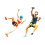 Resin 1/64 Scale Climbing People Figurines for Scene Layout 1