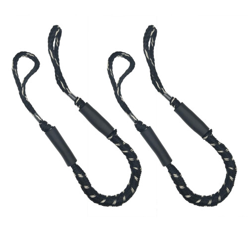 Boat Docking Lines   Strength Bungee Dock Line, 2 Pieces, Black and white dots Ref: 2539