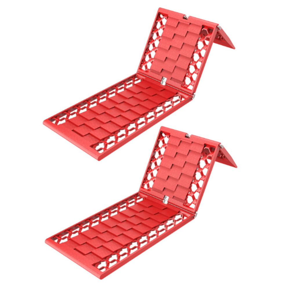 Foldable Emergency Traction Pad, 2 Packing Tyres, Traction Mats For Snow (Red) Ref: 7528 Red 9412369430113