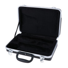 Black Plastic Clarinet Carrying Case Suitcase Bag Lightweight with Han