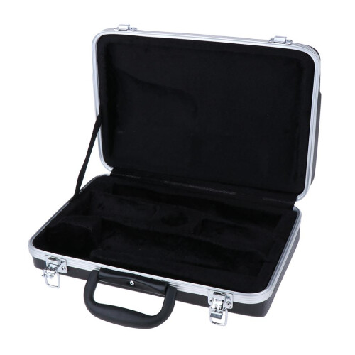 Black Plastic Clarinet Carrying Case Suitcase Bag Lightweight with Han