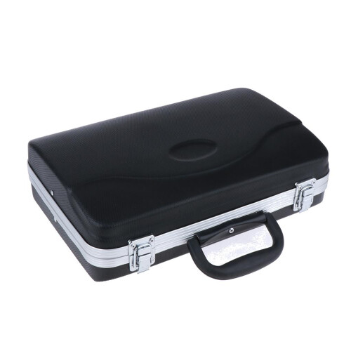 Black Plastic Clarinet Carrying Case Suitcase Bag Lightweight with Han 1