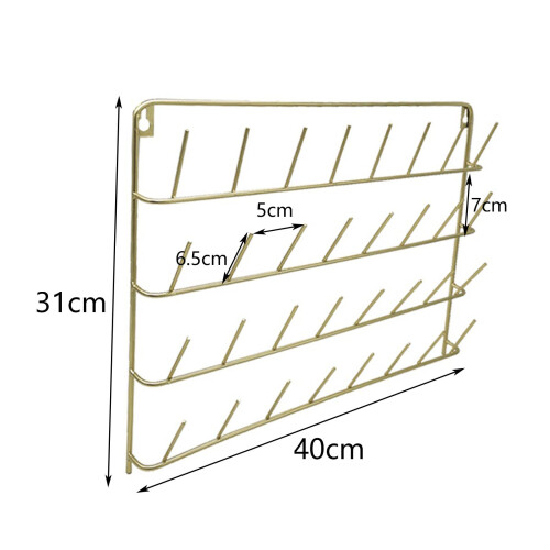 Iron Thread Rack Storage 32 Spools Wall Mount Embroidery Sewing Organi 1