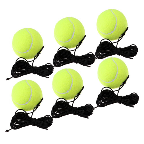 6x Tennis Ball w/ String Replacement Tennis Rebound Practice Trainer B 1