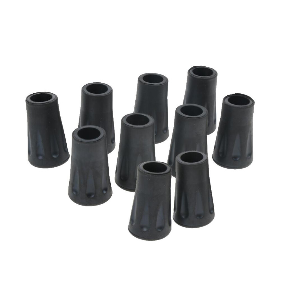 10 Pieces Rubber Tip For Hiking Trekking Pole Cane Walking Stick Crutc
