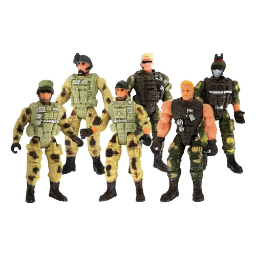 6pcs American Soldier Movable Joint Figure Collection
