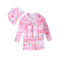 Kids Floatation Swimsuit with Adjustable Buoyancy Long Sleeve Float Suit Swim Vest One-Piece Training Aid Swimwear