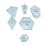 300Pcs Sew Easy Mini Patchwork Quilting Templates 6 Shapes Ruler Stenc 1