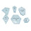 300Pcs Sew Easy Mini Patchwork Quilting Templates 6 Shapes Ruler Stenc 2