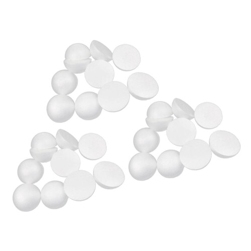 30Pcs White Modelling Craft Polystyrene Foam Balls Hemisphere 100mm