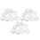 30Pcs White Modelling Craft Polystyrene Foam Balls Hemisphere 100mm 3