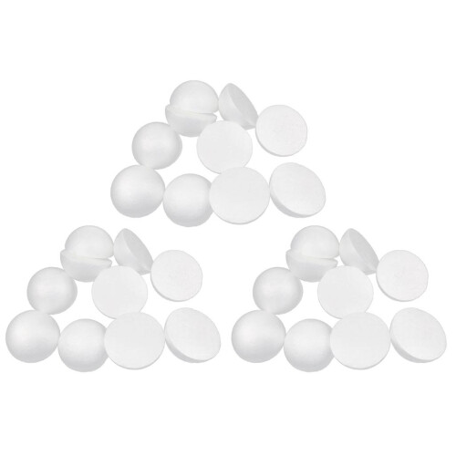 30Pcs White Modelling Craft Polystyrene Foam Balls Hemisphere 100mm 1