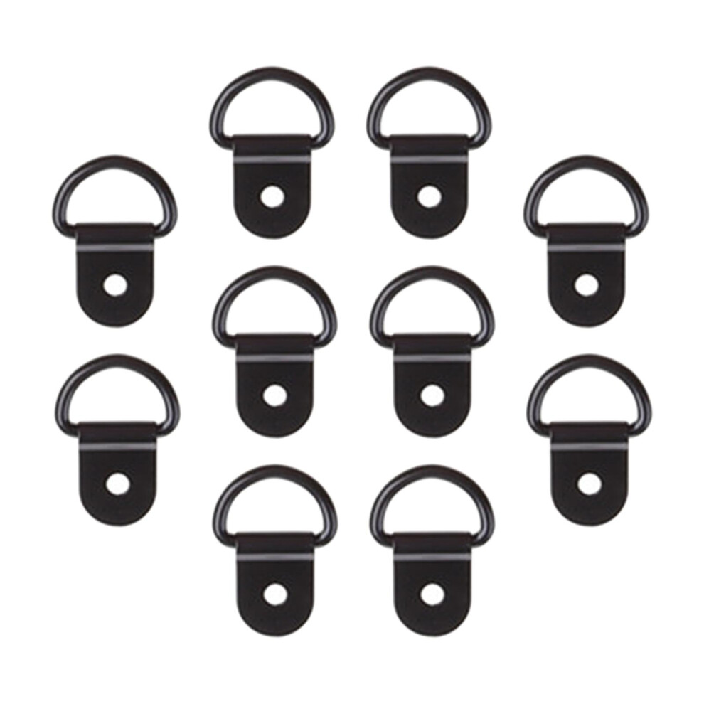 10X D Shape Tie Down Anchors Stainless Steel For Trailers Cargo Black 786714397307