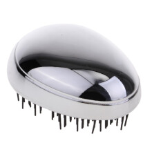 Portable Pocket Detangle Hair Brush Comb for Women Toddlers Kids Silve