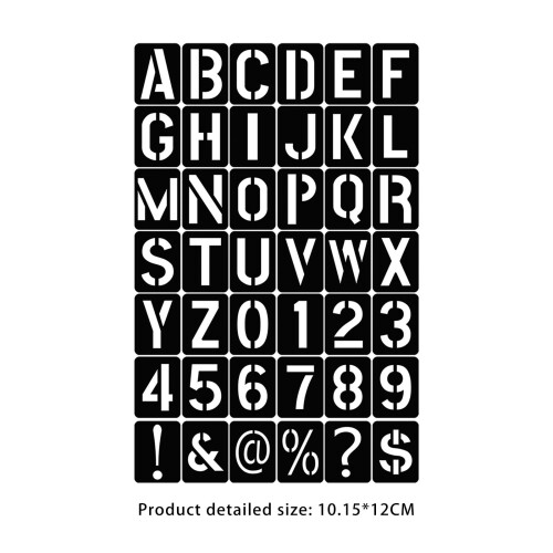42x Letter Stencils Symbol Numbers Templates Craft Projects for Painti 1