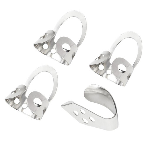 (4 Picks) Classical Finger Picks wThumb Fingerstyle Guitar - Adjustabl