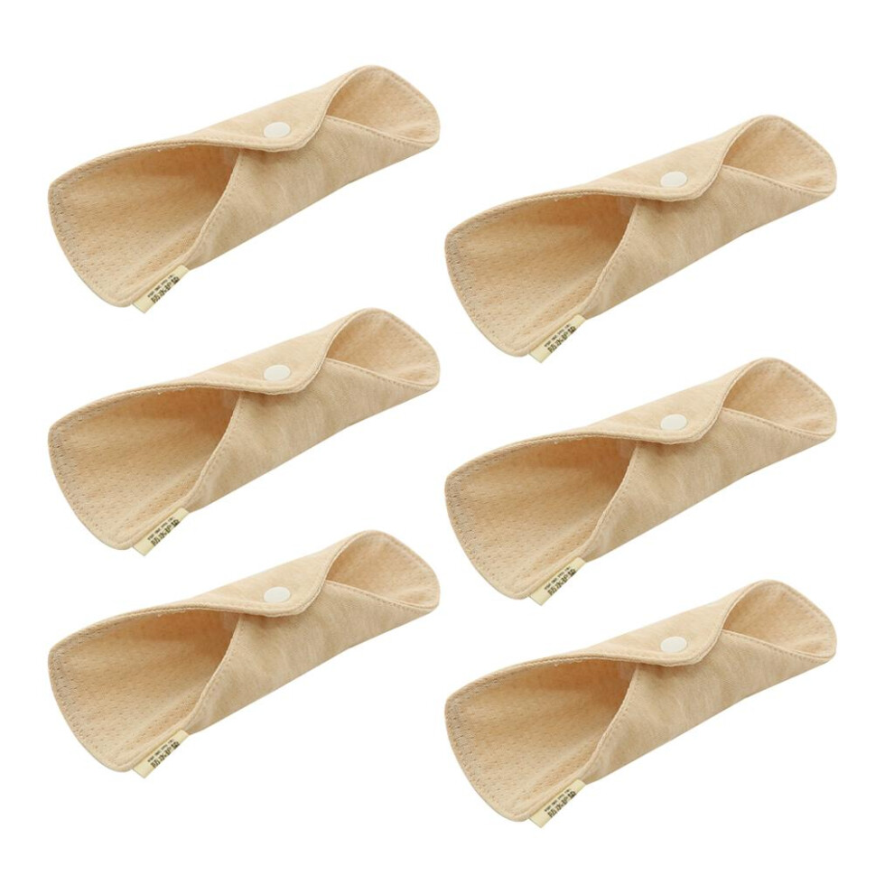 Light 6Pc 7.1" Washable Cotton Sanitary Napkin Panty Liner Menstrual Pad Res