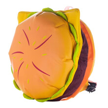PU Cheeseburger Backpack Large Capacity Zipper Women Men Hamburger Day