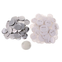100 Sets Button Parts for Badge Maker Machine Clip Pin Top/Bottom Cove