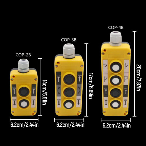 1pc COP3B Crane Button Switch Box Unloading Dustproof Rainproof Plasti 1