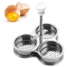 Egg Poachers, 3 Cups Egg Poacher Pan Stainless Steel Poached Egg Cooker Cookware Set