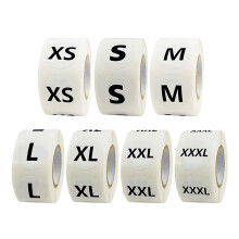 3500x Clothes Size Sticker Round Clothing Garment Labels Scrapbooking