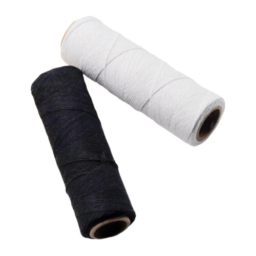 2Pcs Weaving Loom Warp Thread Black White Warping Thread for Carpet Bl
