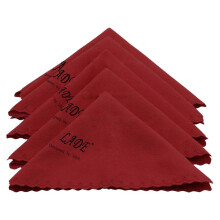 5Pcs Cleaning Polish Wipe Cloth for Musical Instrument Guitar Wine Red