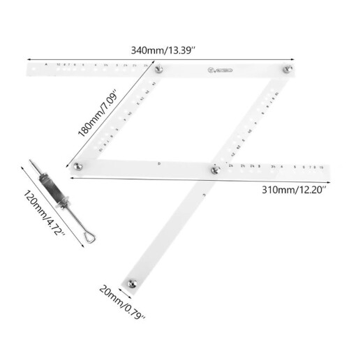Pantograph Artist Drawing Tool Durable Folding Scale Ruler Metric for 1