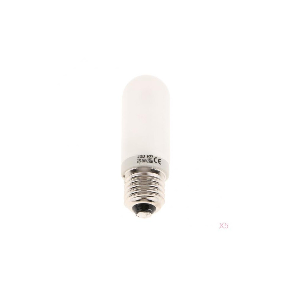 5X Jdd Type 250W 220-240V E27 Frosted Halogen Bulb Modeling Lamp Light 656852949747