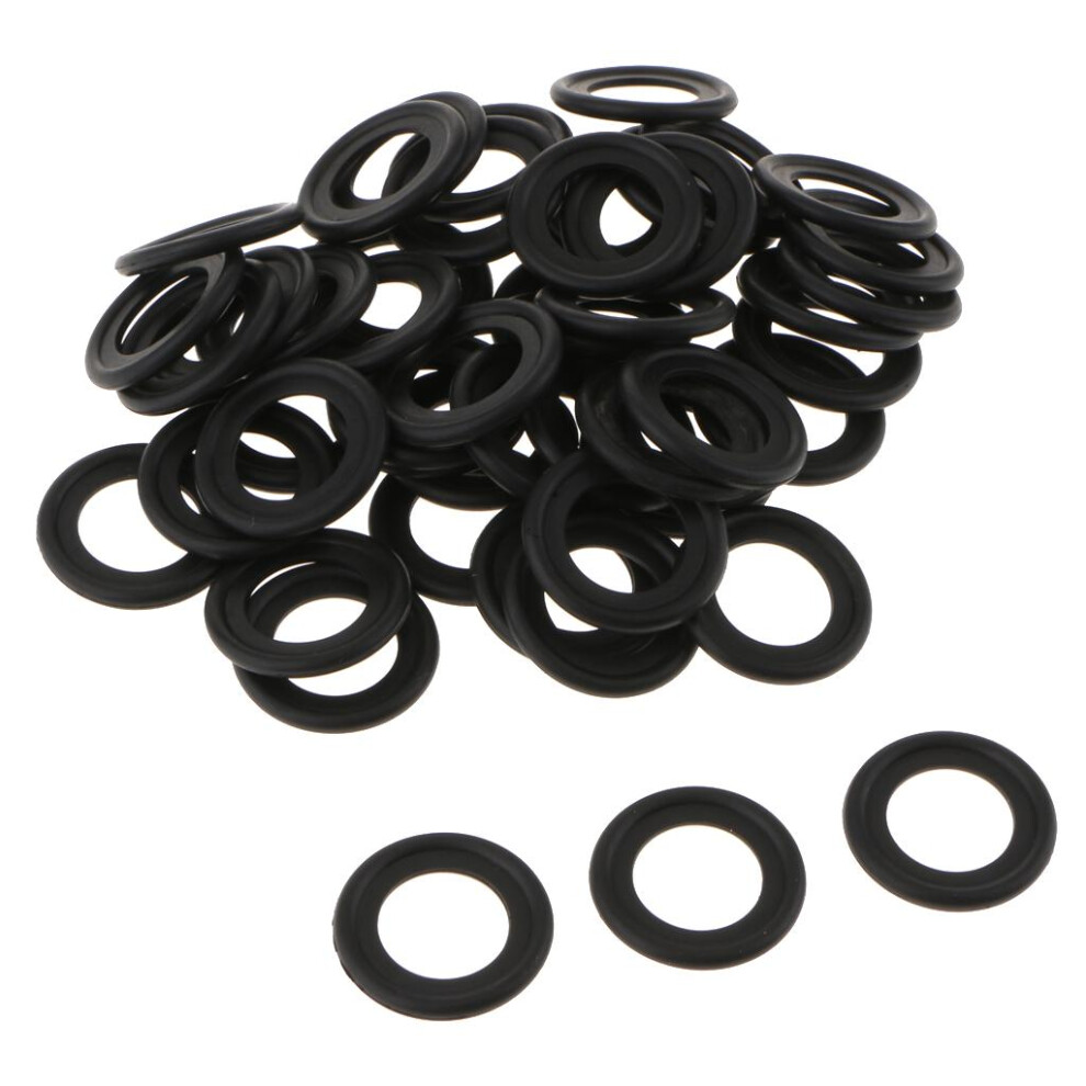 50Pcs M14 Rubber Oil Drain Plug Crush Washers Gaskets For Ford F5tz-67 766412357629