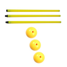 3 Sets Football Door Pole Training Tool Sign Obstacle Marker Rod and B