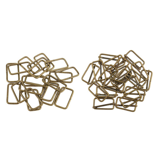 40 Pieces 32mm Metal Adjustable Buckle Connector for Bag Strap Bronze 1