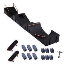 Mini Fingerboard Skate Ramps Toy with Finger Skateboard for Training