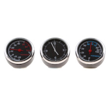 Car Thermometer Hygrometer Quartz Clock For Dashboard Ornaments 3PCS/